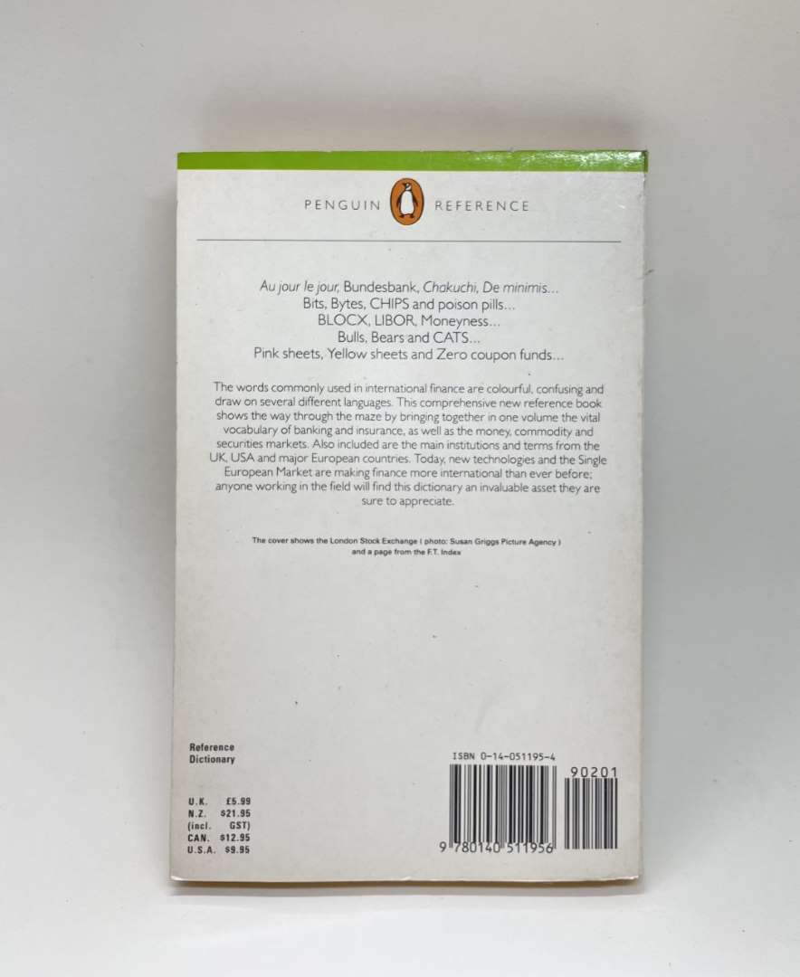 Dictionary Of Finance