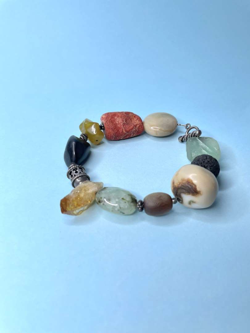 Silver Bracelet 925 με λίθους και κρυστάλλους