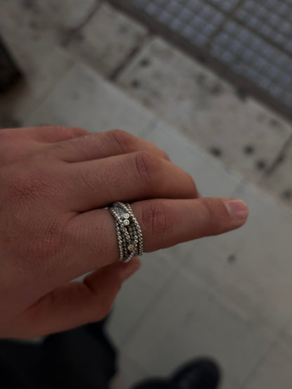 Ασημόχρυσο δαχτυλίδι "Pandora"με μπριγιάν 925/14k
