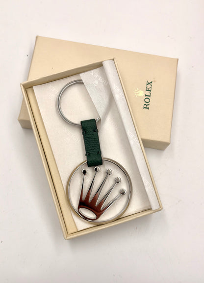 Rolex μπρελόκ με κορώνα και πράσινο λουράκι