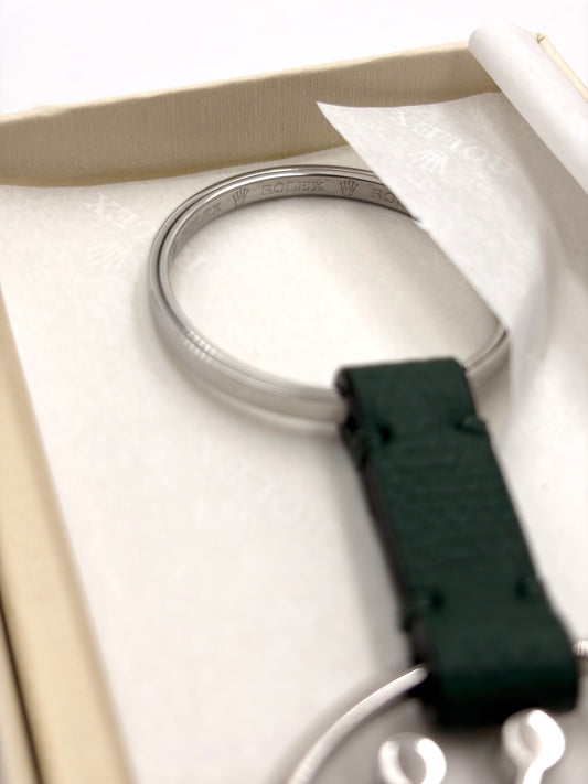 Rolex μπρελόκ με κορώνα και πράσινο λουράκι