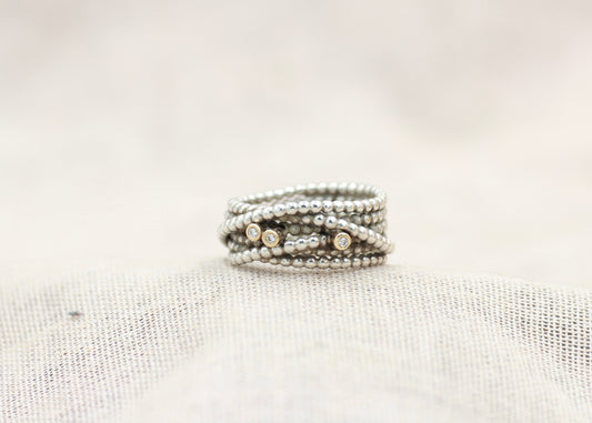 Ασημόχρυσο δαχτυλίδι "Pandora"με μπριγιάν 925/14k
