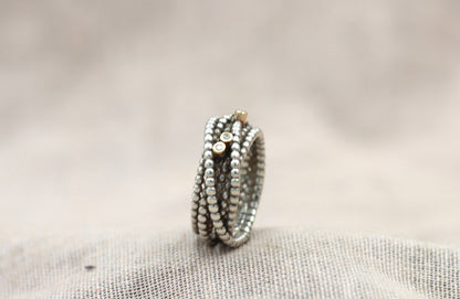 Ασημόχρυσο δαχτυλίδι "Pandora"με μπριγιάν 925/14k